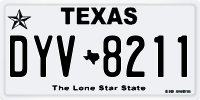 TX license plate DYV8211