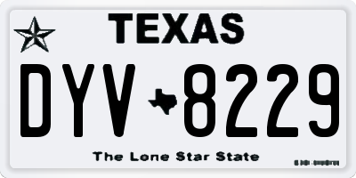TX license plate DYV8229