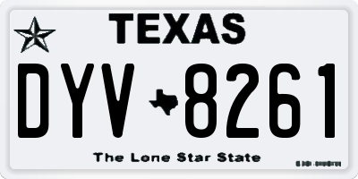 TX license plate DYV8261