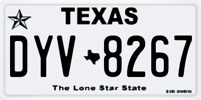 TX license plate DYV8267