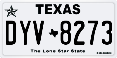 TX license plate DYV8273