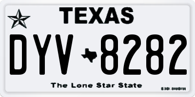 TX license plate DYV8282