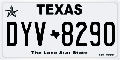 TX license plate DYV8290
