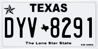 TX license plate DYV8291