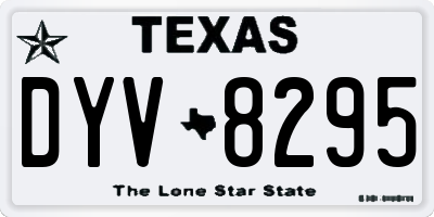 TX license plate DYV8295
