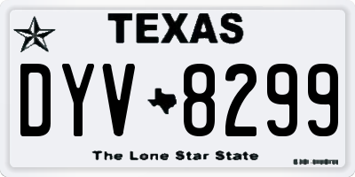 TX license plate DYV8299
