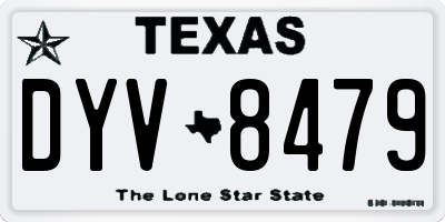 TX license plate DYV8479
