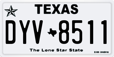 TX license plate DYV8511