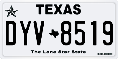 TX license plate DYV8519
