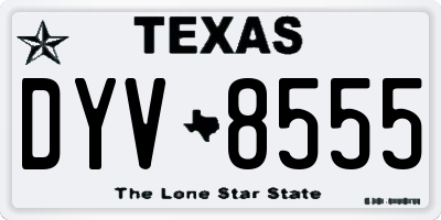TX license plate DYV8555