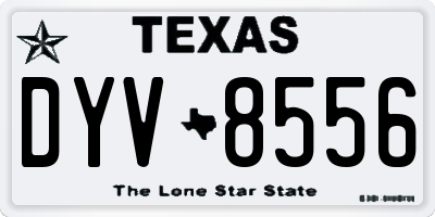 TX license plate DYV8556
