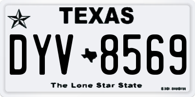 TX license plate DYV8569