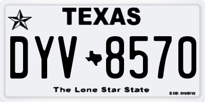 TX license plate DYV8570