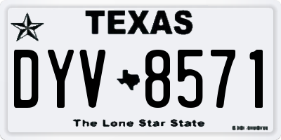 TX license plate DYV8571