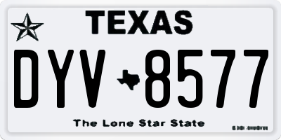 TX license plate DYV8577