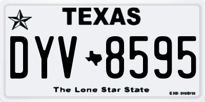 TX license plate DYV8595