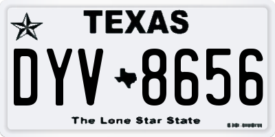 TX license plate DYV8656
