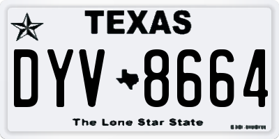TX license plate DYV8664