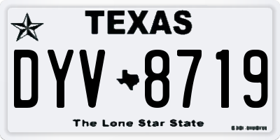 TX license plate DYV8719