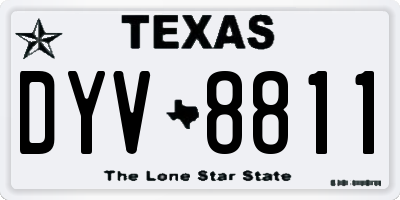 TX license plate DYV8811