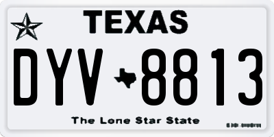 TX license plate DYV8813