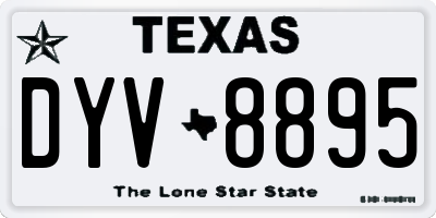 TX license plate DYV8895