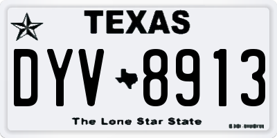 TX license plate DYV8913