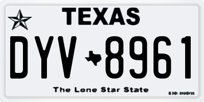 TX license plate DYV8961