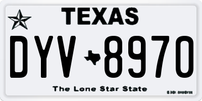TX license plate DYV8970
