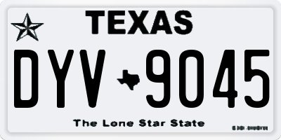 TX license plate DYV9045