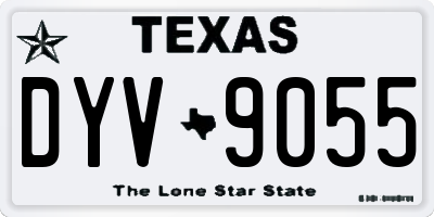 TX license plate DYV9055