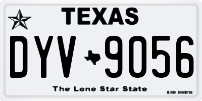 TX license plate DYV9056