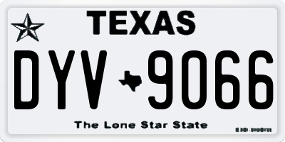 TX license plate DYV9066