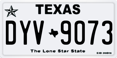 TX license plate DYV9073