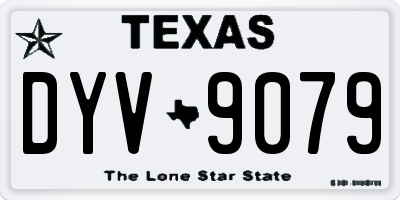 TX license plate DYV9079