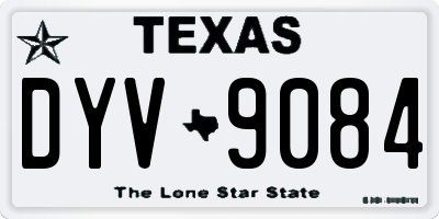 TX license plate DYV9084