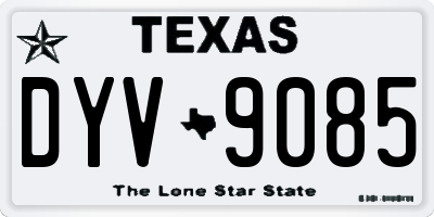 TX license plate DYV9085