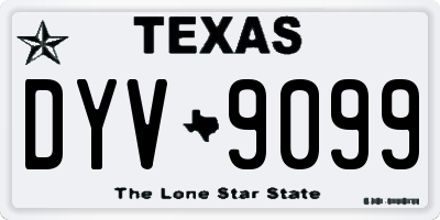 TX license plate DYV9099