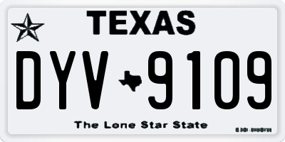 TX license plate DYV9109