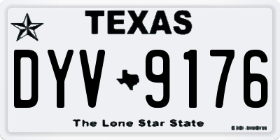 TX license plate DYV9176