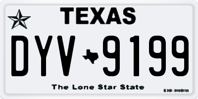 TX license plate DYV9199