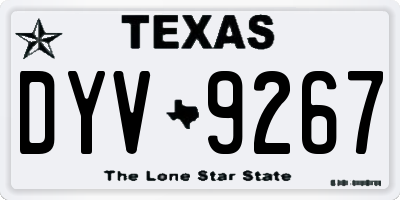 TX license plate DYV9267