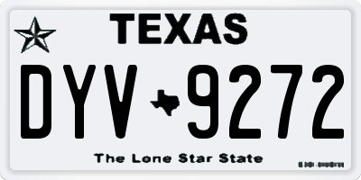 TX license plate DYV9272