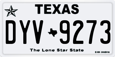 TX license plate DYV9273