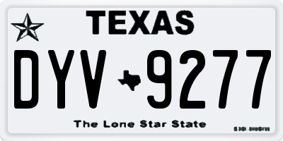 TX license plate DYV9277