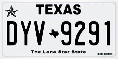 TX license plate DYV9291