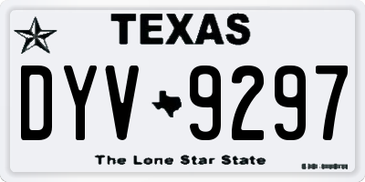 TX license plate DYV9297
