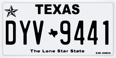 TX license plate DYV9441