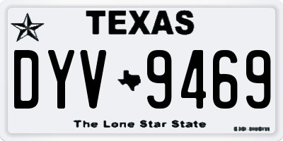TX license plate DYV9469