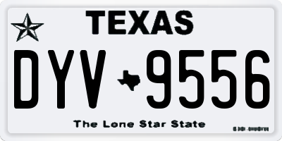TX license plate DYV9556
